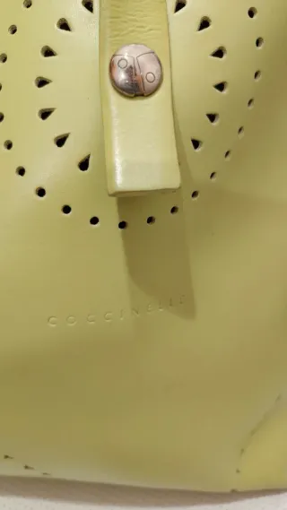 Borsa Coccinelle verde chiaro tutta pelle