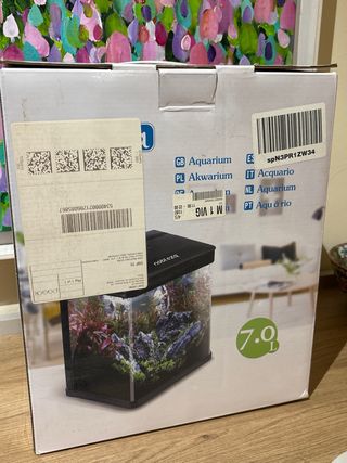 Pecera negra 7L con filtro y bomba