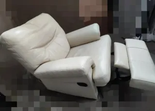 SILLÓN Relax PIEL Auténtica Color Crema