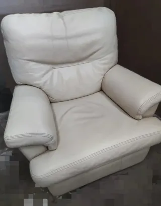 SILLÓN Relax PIEL Auténtica Color Crema