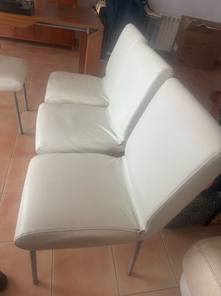 4 Sillas Comedor Piel Sintética