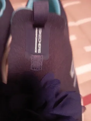 Zapatillas Skechers Mujer Azul Flores