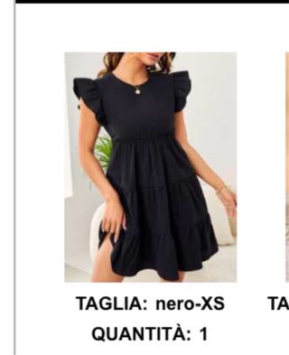 Mini abito nero con balze SHEIN