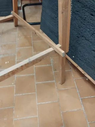 Bastidor y peto de madera