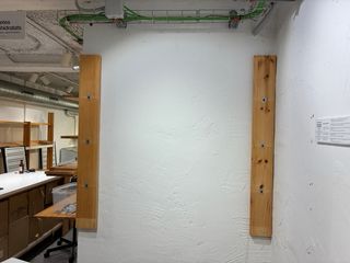 Esteuctura de 2 estanterias de madera con refuerzo