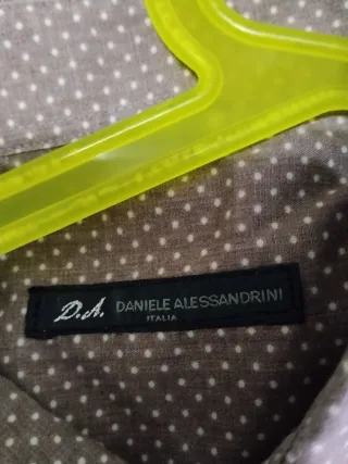 Camisa Italiana Hombre Beige/Marrón