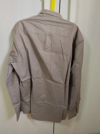 Camisa Italiana Hombre Beige/Marrón