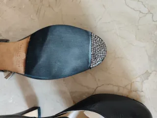 Zapatos de baile negros piel