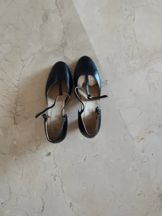 Zapatos de baile negros piel