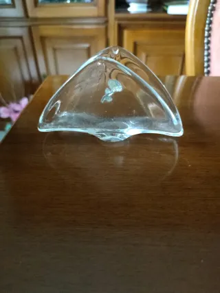 Porta tovaglioli in vetro con fiore