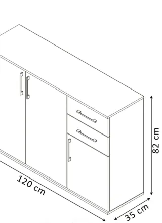 Aparador Joana Blanco y Madera