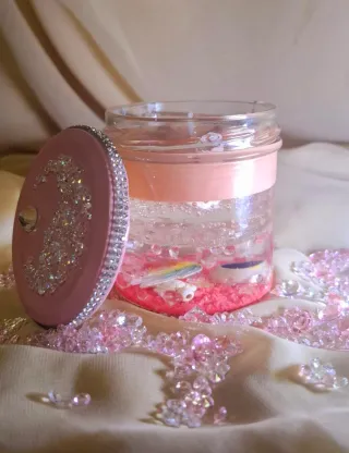 Candela fatta a mano con luci notturne