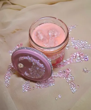 Candela fatta a mano con luci notturne