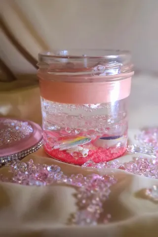 Candela fatta a mano con luci notturne