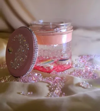 Candela fatta a mano con luci notturne