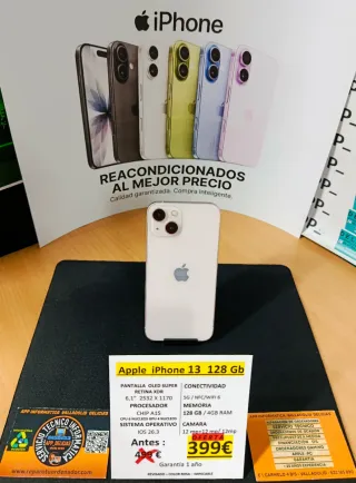 iPhone 13 128GB Rosa Reacondicionado