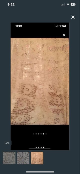 Tapete de mesa  redondo 90 cm