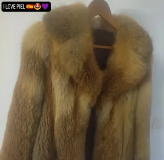 Abrigo Piel Zorro Auténtico Talla M