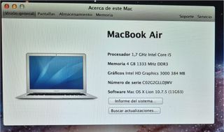 MacBook Air 2011 Intel Core i5 4GB RAM