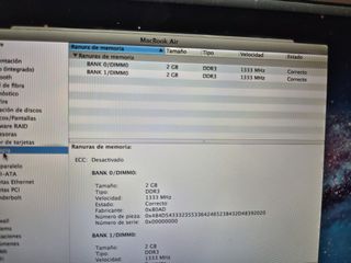 MacBook Air 2011 Intel Core i5 4GB RAM