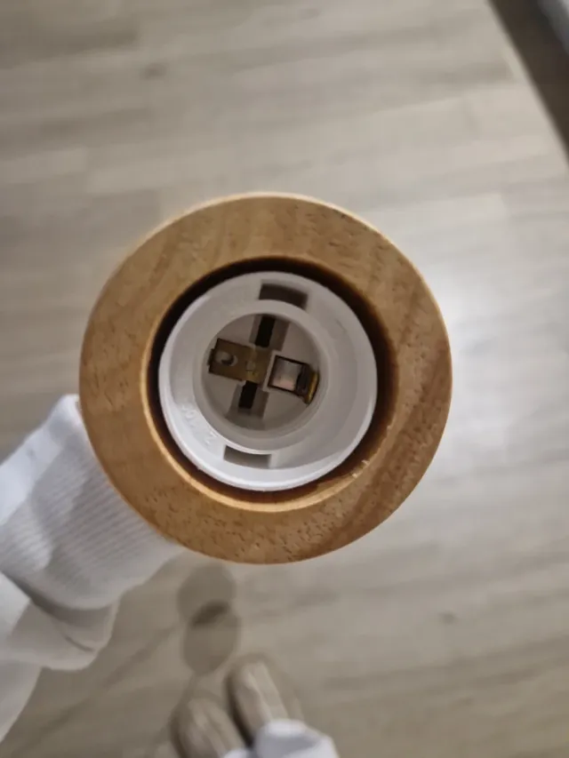 Lámpara colgante madera roble E27