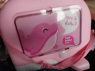 Maleta infantil diseño ballena rosa