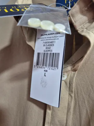 Camisa Polo Ralph Lauren Beige