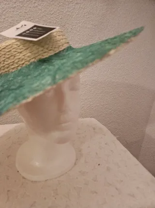 Pamela sombrero beige y verde