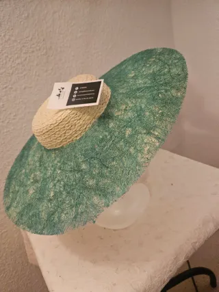 Pamela sombrero beige y verde