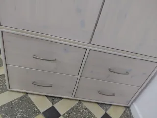 Cama, Armario y Estantería Dormitorio Flexa