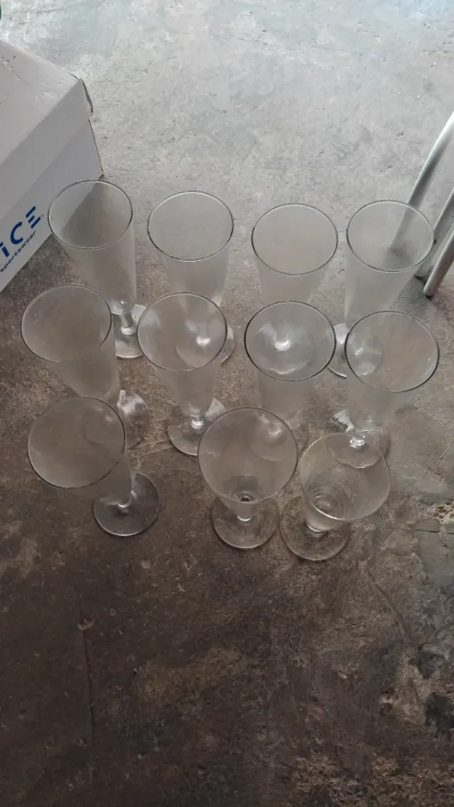 Juego 10 Copas de Cristal cava