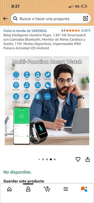 Reloj Inteligente Dorado y Rosa