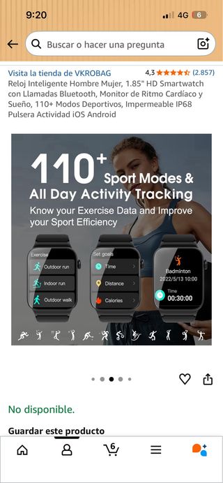 Reloj Inteligente Dorado y Rosa