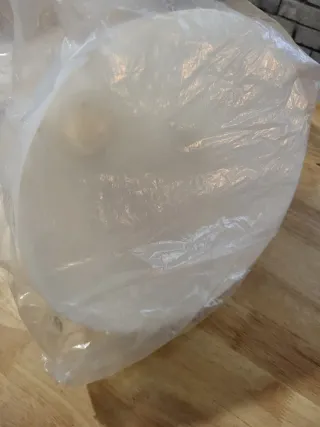 Lámpara de techo de cristal blanco