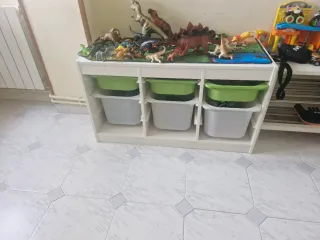 Organizador de Plástico Verde y Blanco