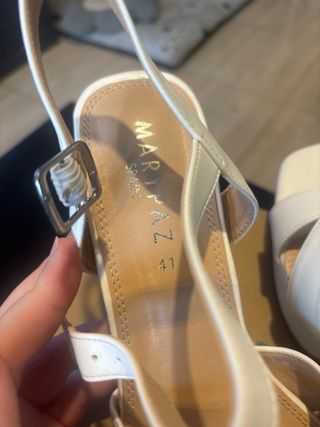 Zapatos de tacón blancos plataforma