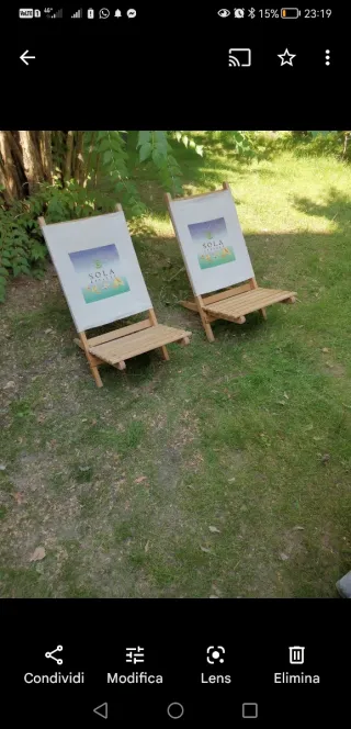 2 sdraiette viaggio pieghevoli