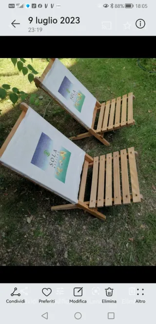 2 sdraiette viaggio pieghevoli