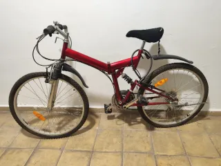 Bicicleta plegable roja