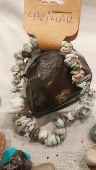 Pulsera irregular piedra Larimar