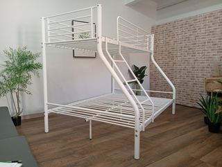 Litera Matrimonial Metal Blanca. ¡OFERTA!