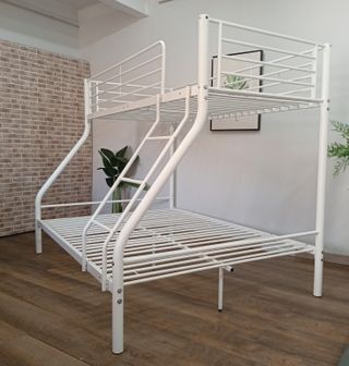 Litera Matrimonial Metal Blanca. ¡OFERTA!