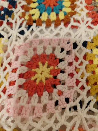 Poncho de primavera tejido multicolor