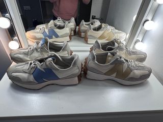 Lote 2 Pares New Balance 327 Beige/Azul