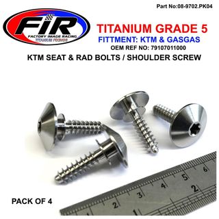 Pack 4 Parafusos Titânio KTM/GASGAS Assento