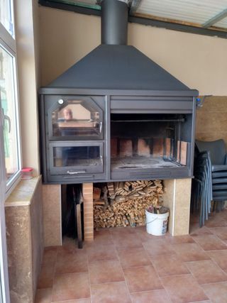 NUEVAS barbacoas chimeneas horno metal E-4