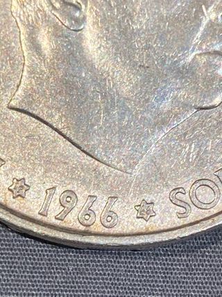 Moneda 100 pesetas Franco 1966 Estrella 66