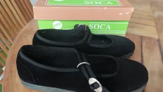 Merceditas regionales talla 33 Soca Negras