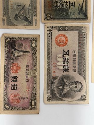 Exclusivo Lote Billetes Japoneses.