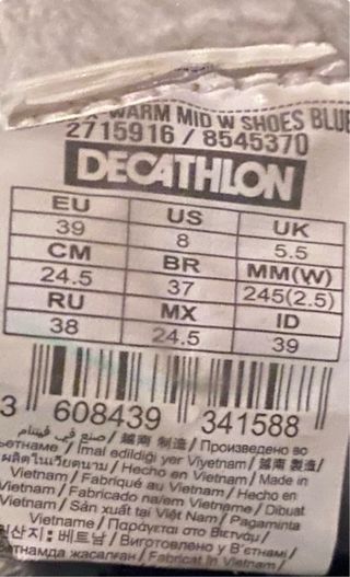 Botas Quechua niño azul/blanco senderismo/nieve.39